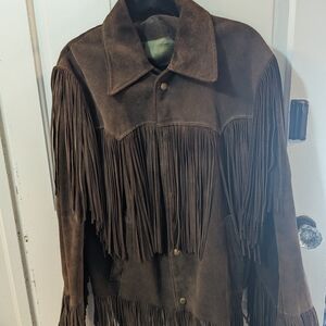 Brown Fringe Suede Jacket